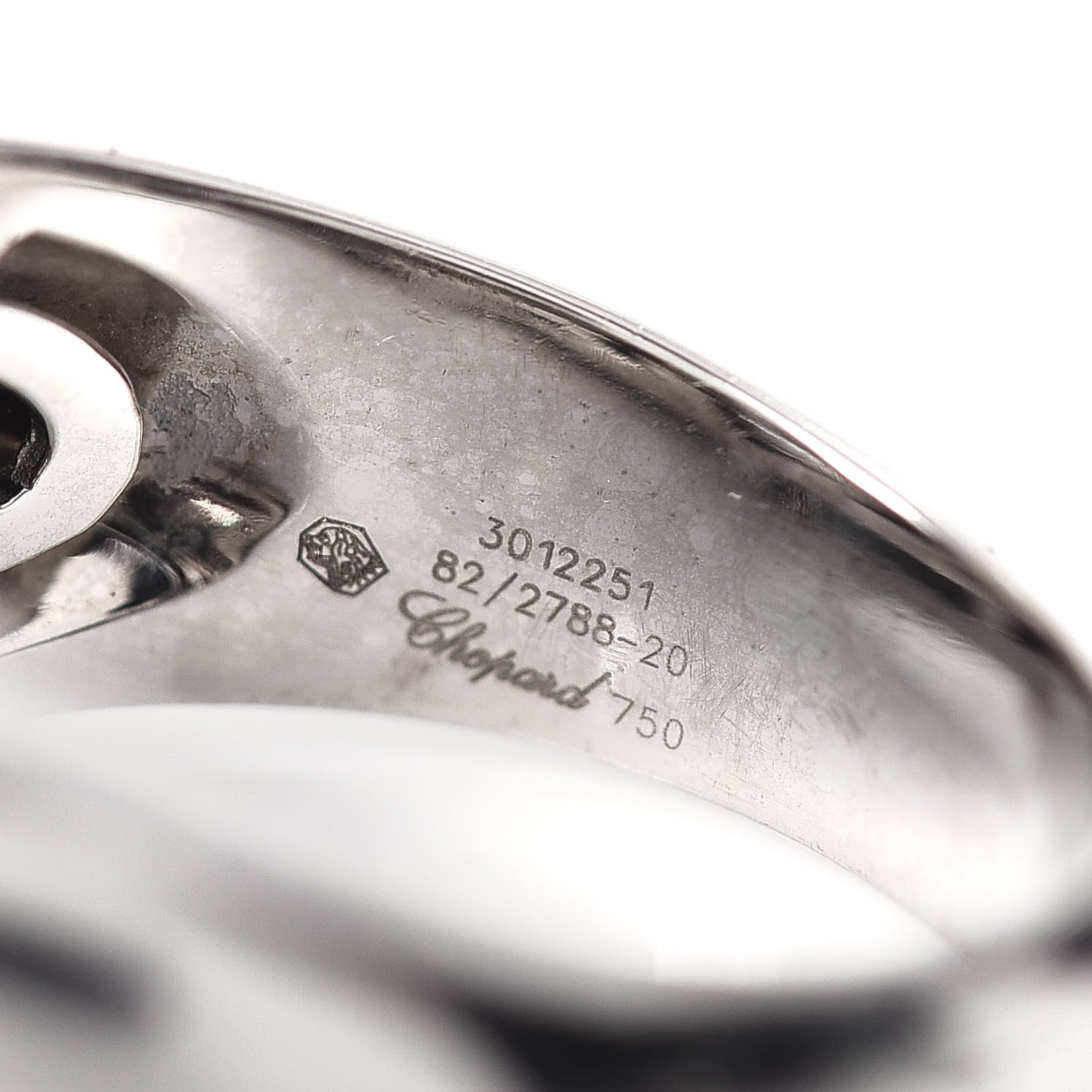 Chopard 18K White Gold Diamond Happy Heart Dome Ring 53 6.5 5 of 5