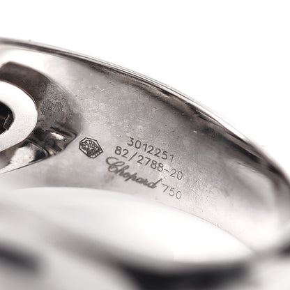 Chopard 18K White Gold Diamond Happy Heart Dome Ring 53 6.5 5 of 5