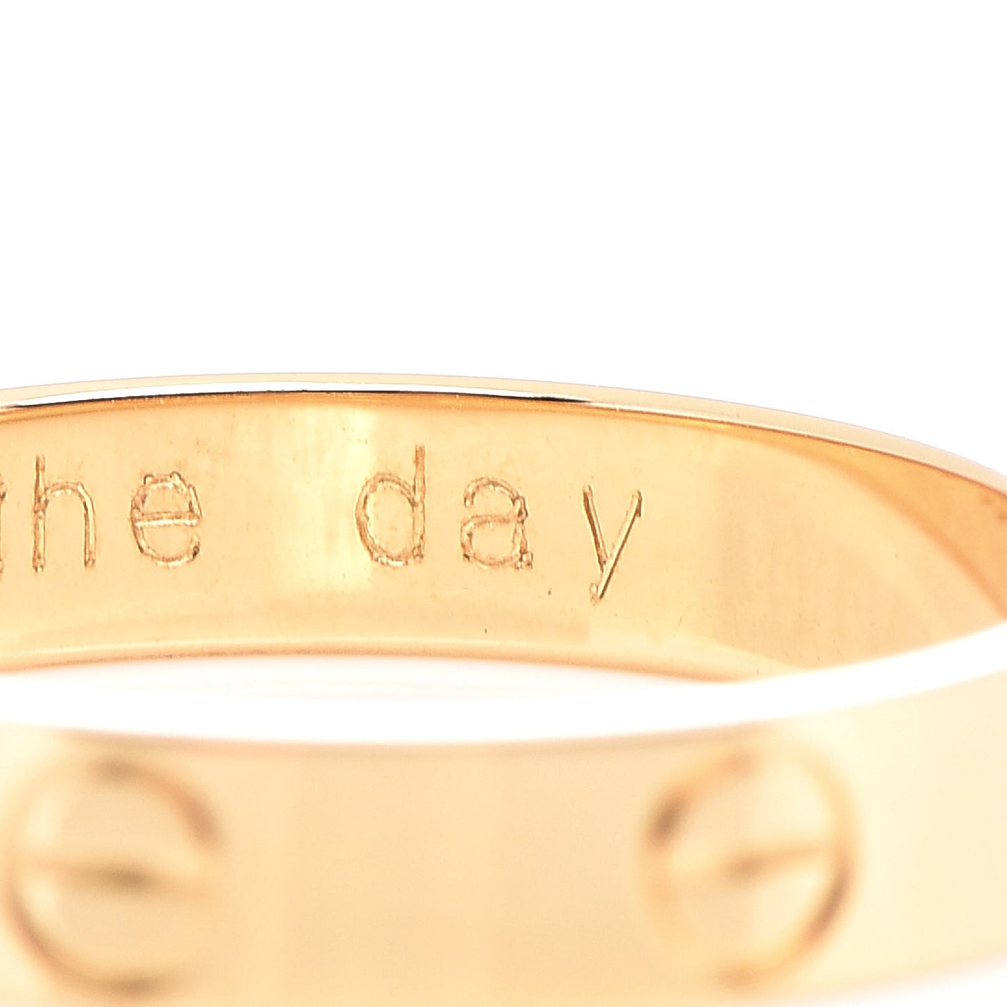 18K Yellow Gold 3.5mm LOVE Wedding Band Ring 54 6.75