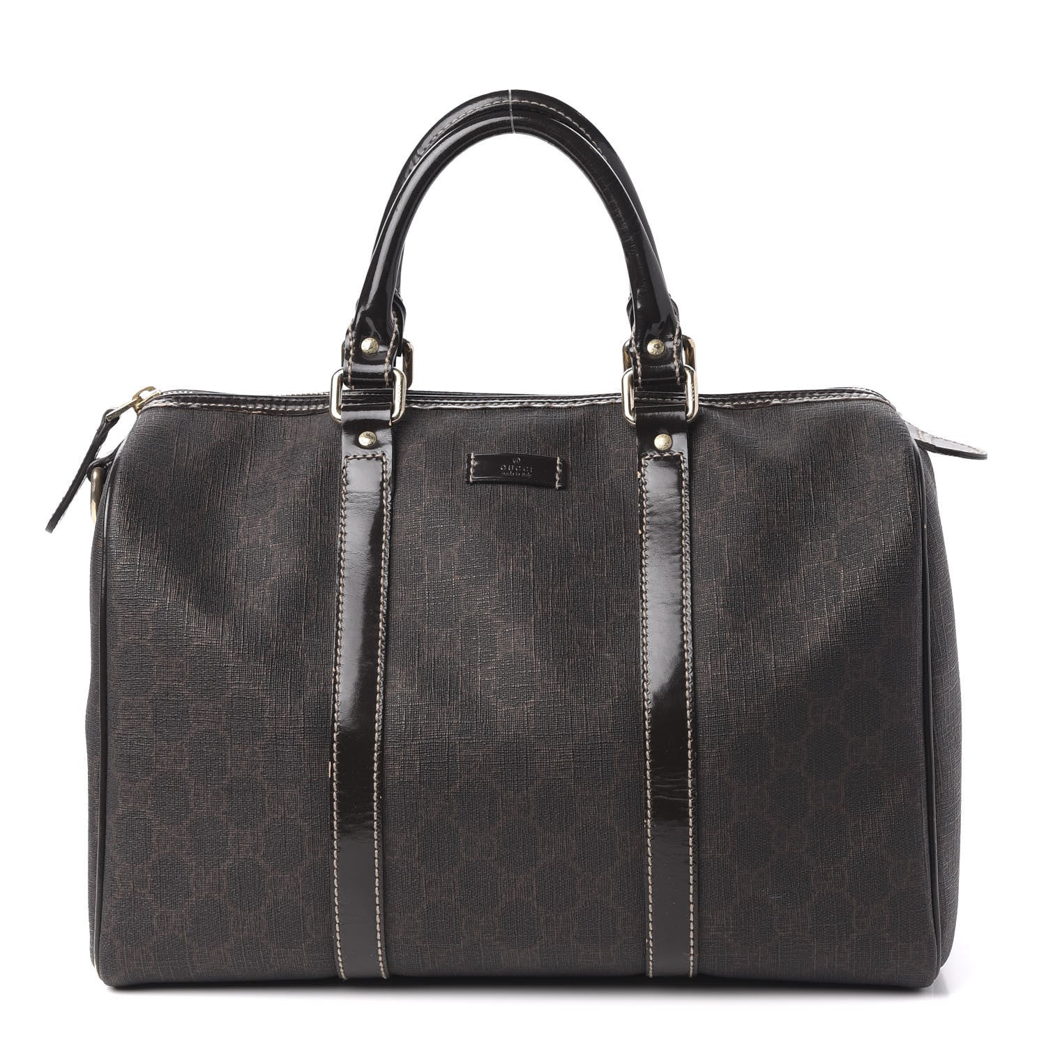 Gucci GG Supreme Monogram Medium Boston Dark Brown 1 of 11