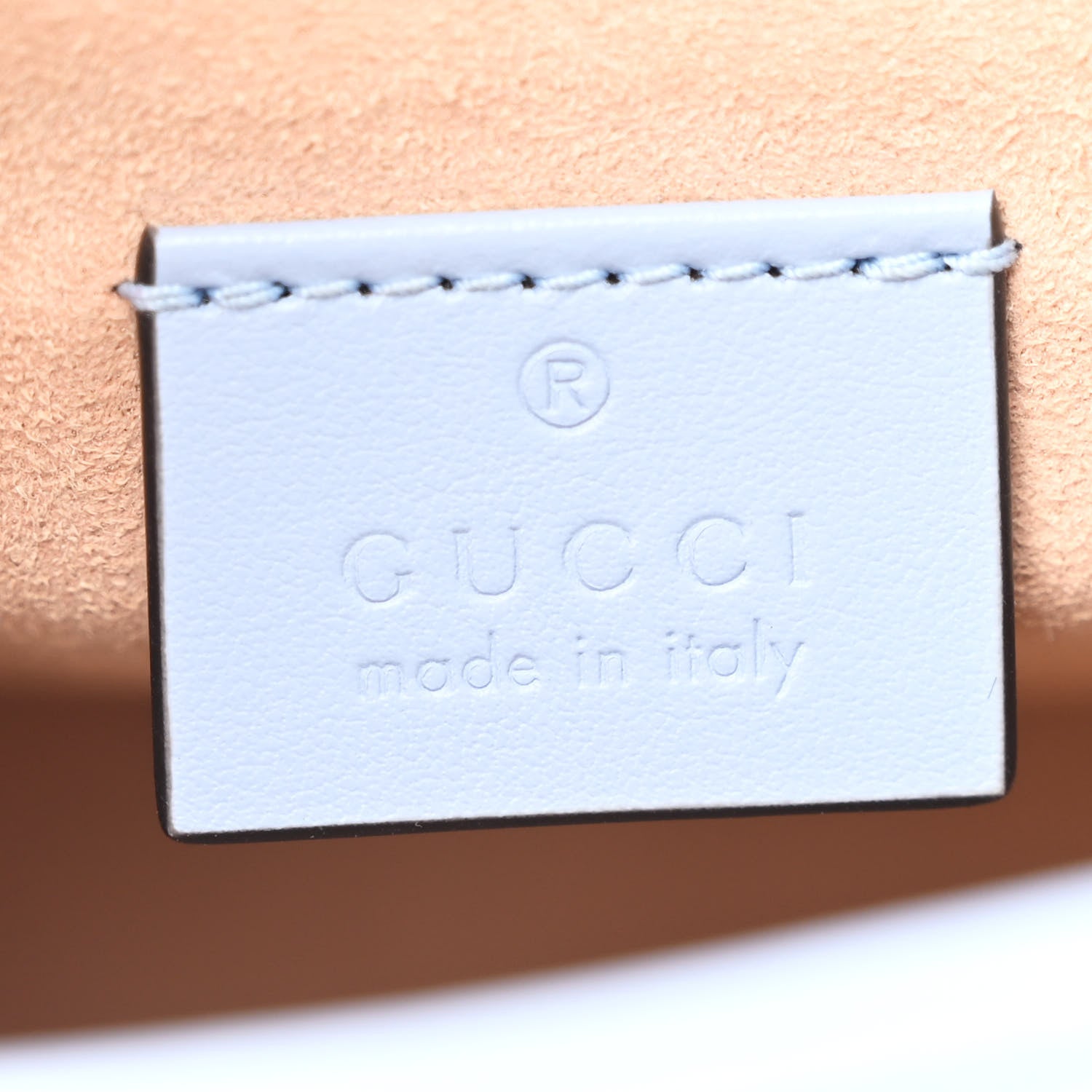 Gucci Calfskin Matelasse Mini GG Marmont Top Handle Shoulder Bag Porcelain Light Blue 6 of 10