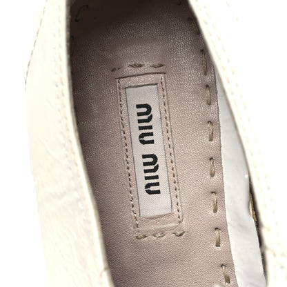 Miu Miu Naplak Crystal Low Top Sneakers 38 Bianco 8 of 10