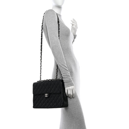 Chanel Caviar Jumbo Single Flap Black 2 of 10