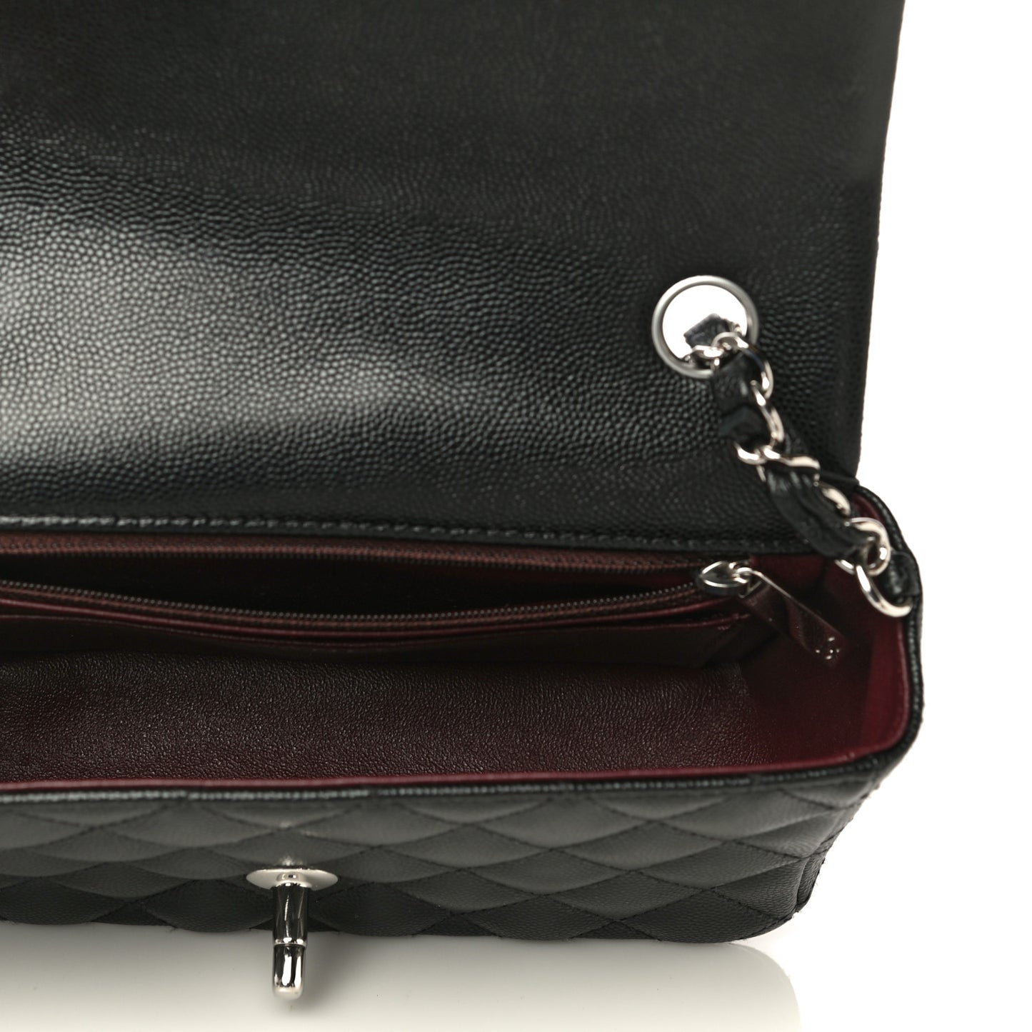 Caviar Quilted Mini Rectangular Flap Black