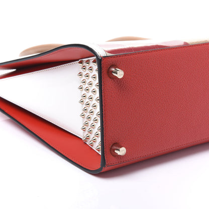 Christian Louboutin Loubi Kraft PVC Patent Calfskin Empire Medium Paloma Kraft Latte 5 of 8