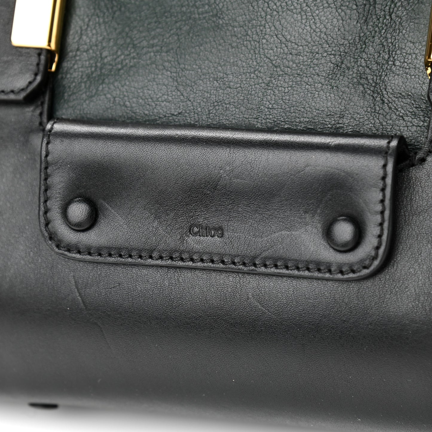 Calfskin Medium Alice Satchel Fir Green Black