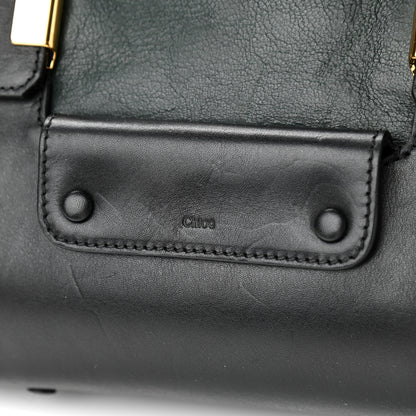 Chloe Calfskin Medium Alice Satchel Fir Green Black 11 of 12