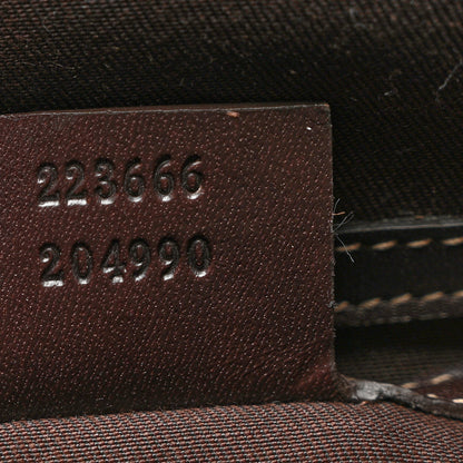 Gucci GG Plus Monogram Small Flap Messenger Bag Beige Dark Brown 7 of 8