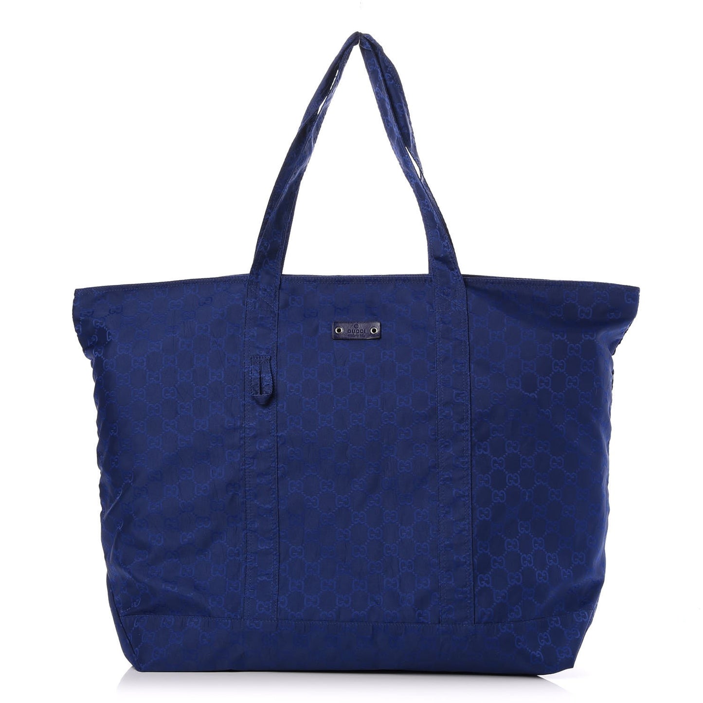 Nylon Monogram Large Tote Blue