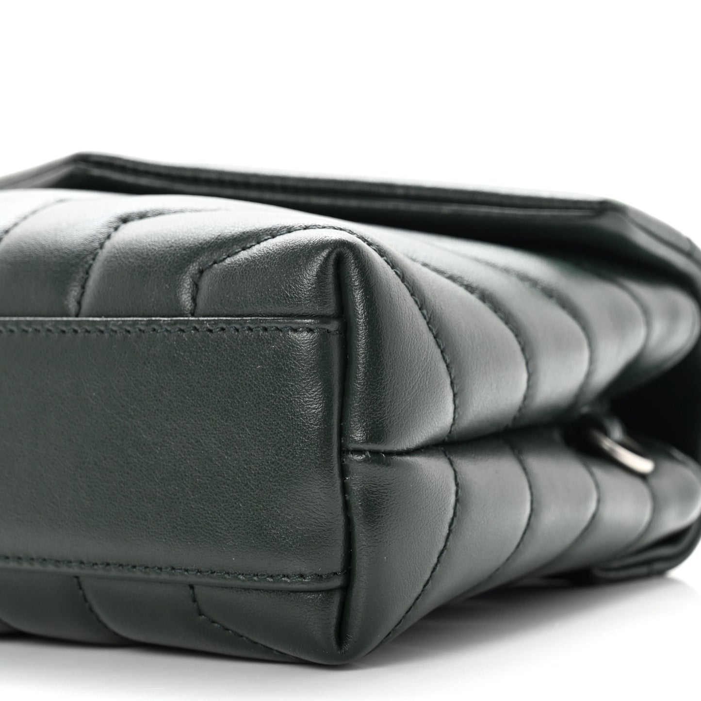 Calfskin Y Quilted Monogram Toy Loulou Crossbody Bag Deep Green