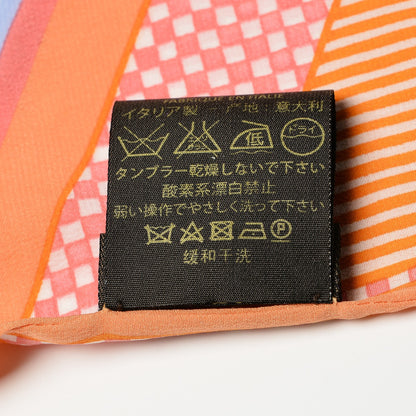 Louis Vuitton Silk Damier Aquarelle Bandeau Orange 6 of 6