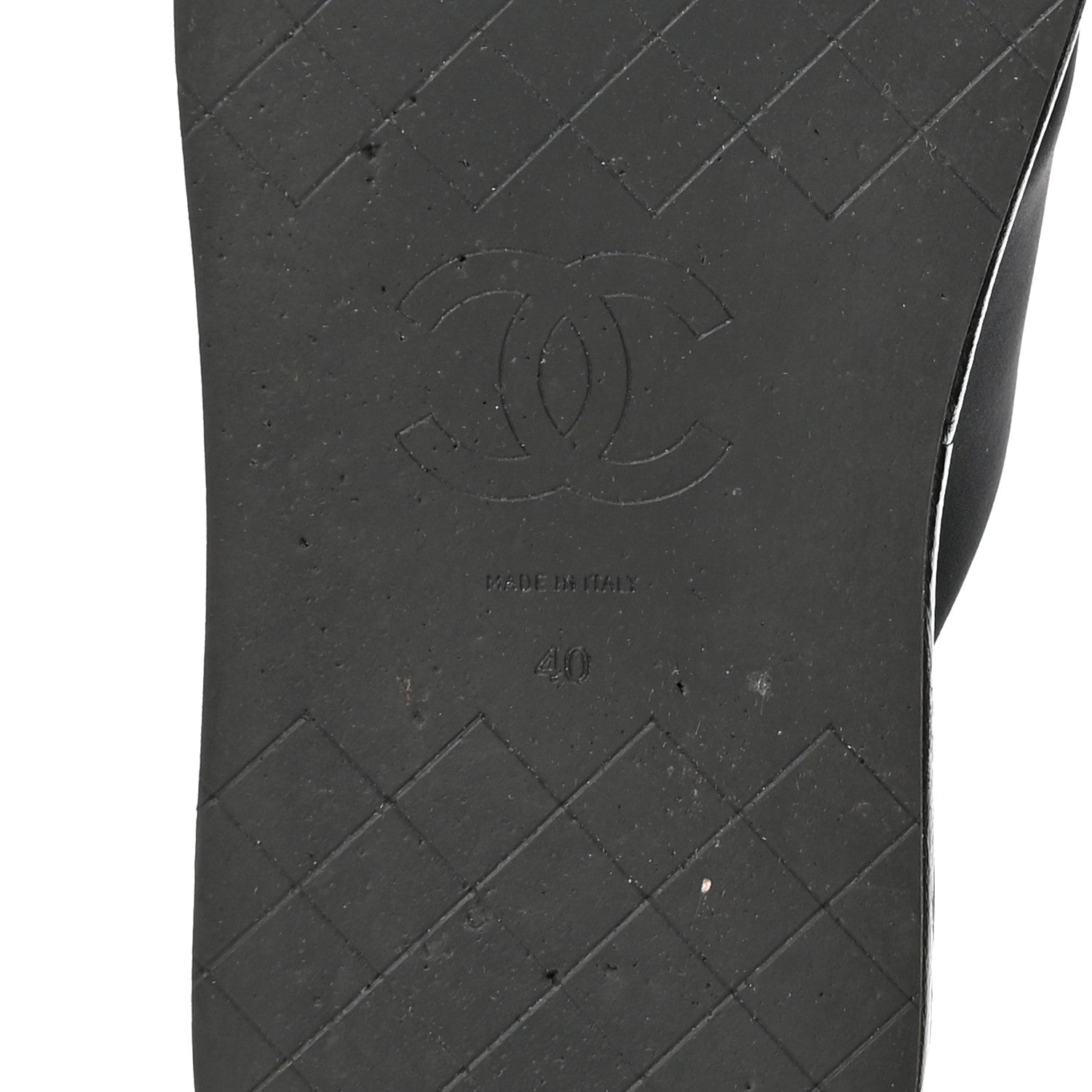 Chanel Fabric CC Mules Sandals 40 Black 6 of 9