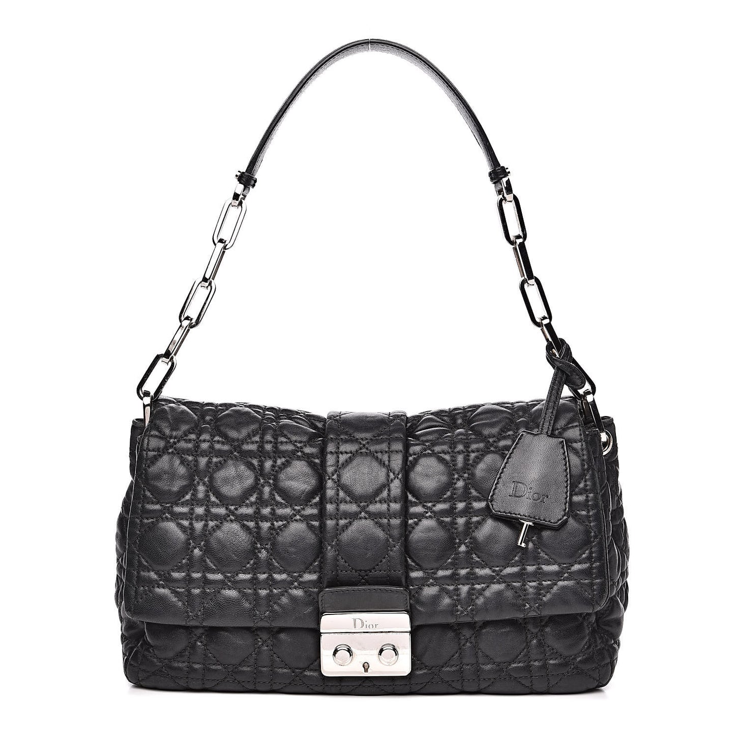 Lambskin Cannage New Lock Flap Black