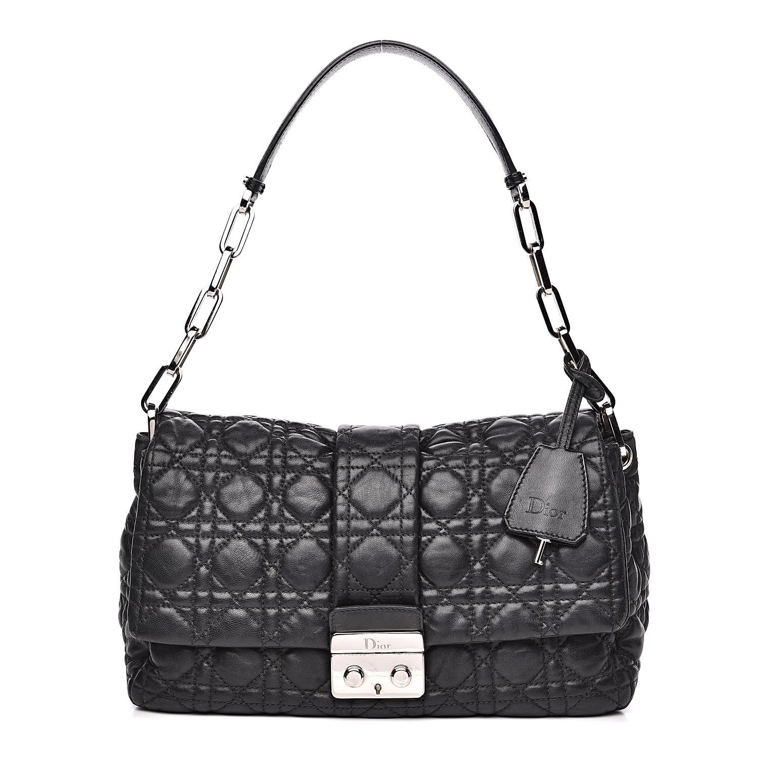 Christian Dior Lambskin Cannage New Lock Flap Black 1 of 16