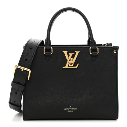 Louis Vuitton Calfskin Lock & Go Tote Black 1 of 12