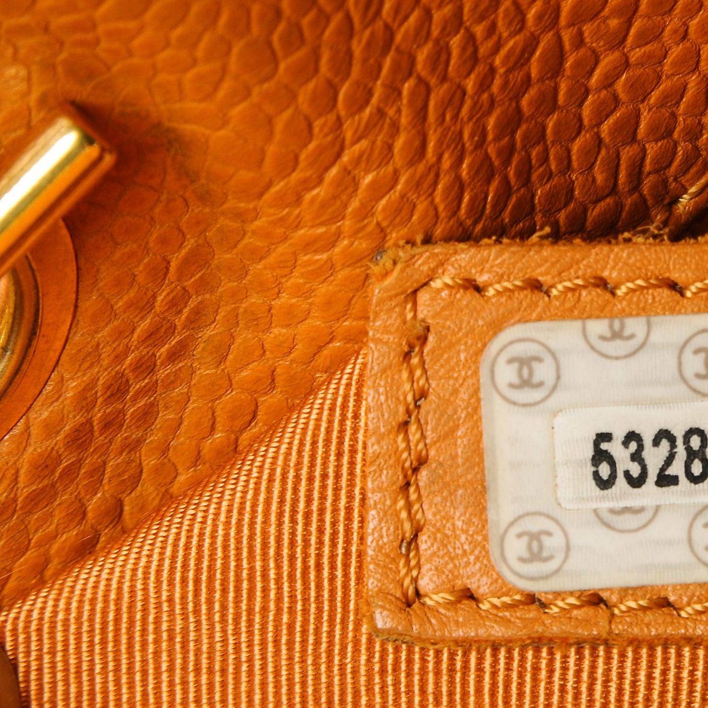 Caviar Large CC Shoulder Bag Orange