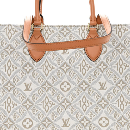 Louis Vuitton Jacquard Since 1854 Onthego MM Creme 7 of 9