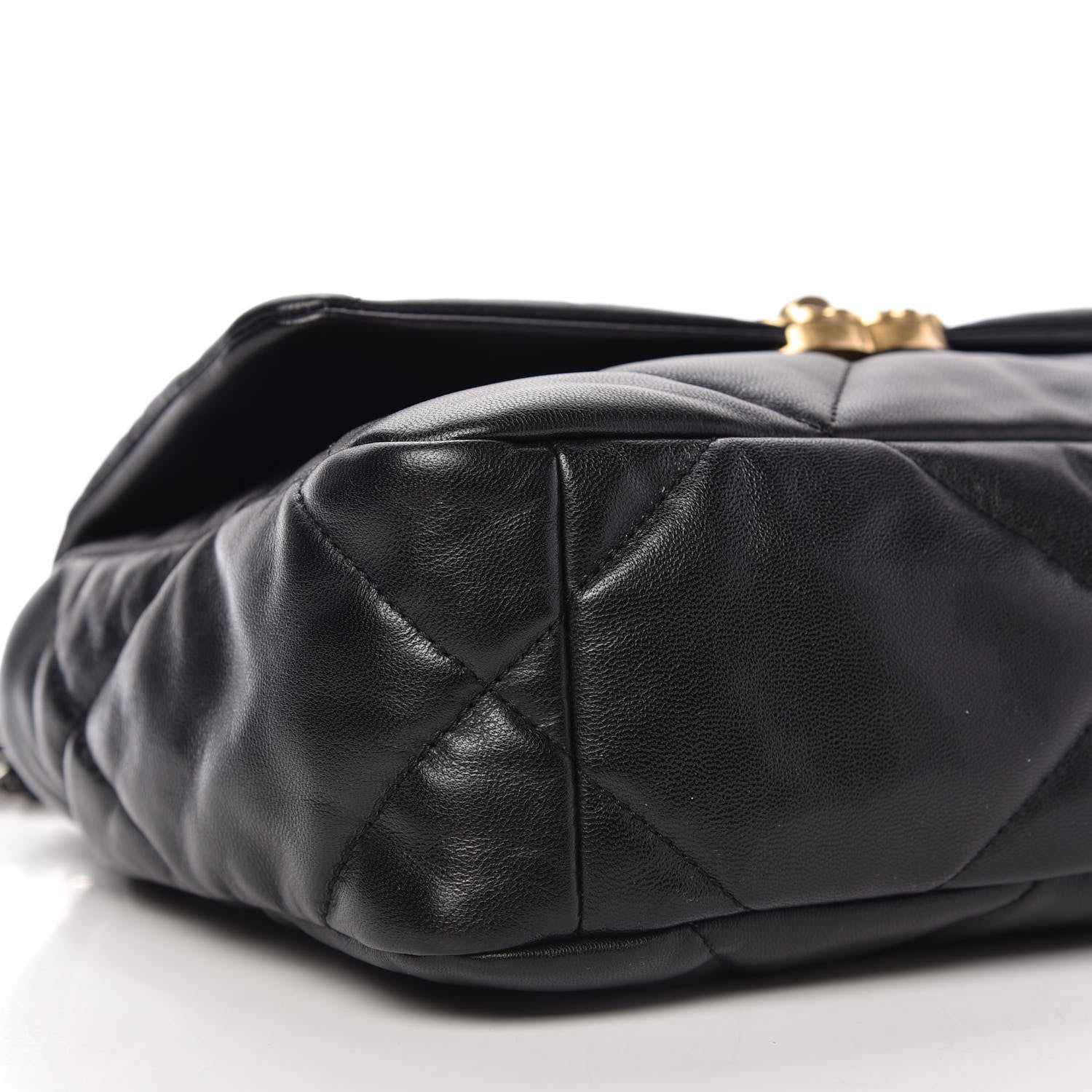 Chanel Goatskin Quilted Medium 19 Flap Black 6 of 11