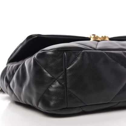 Chanel Goatskin Quilted Medium 19 Flap Black 6 of 11