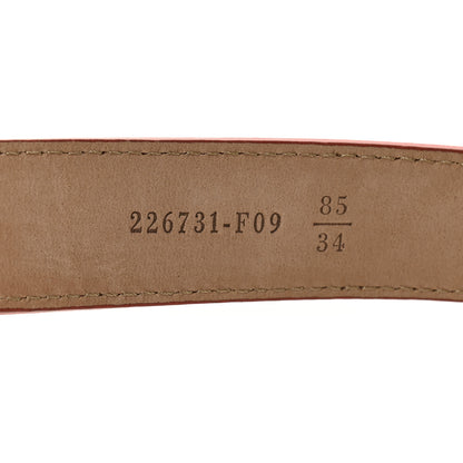 Fendi Vitello Elite FF Buckle Belt 85 34 Red 4 of 6