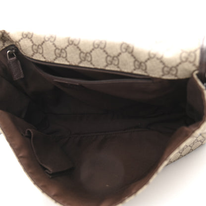 Gucci GG Plus Monogram Web Medium Flap Messenger Beige Dark Brown 5 of 11
