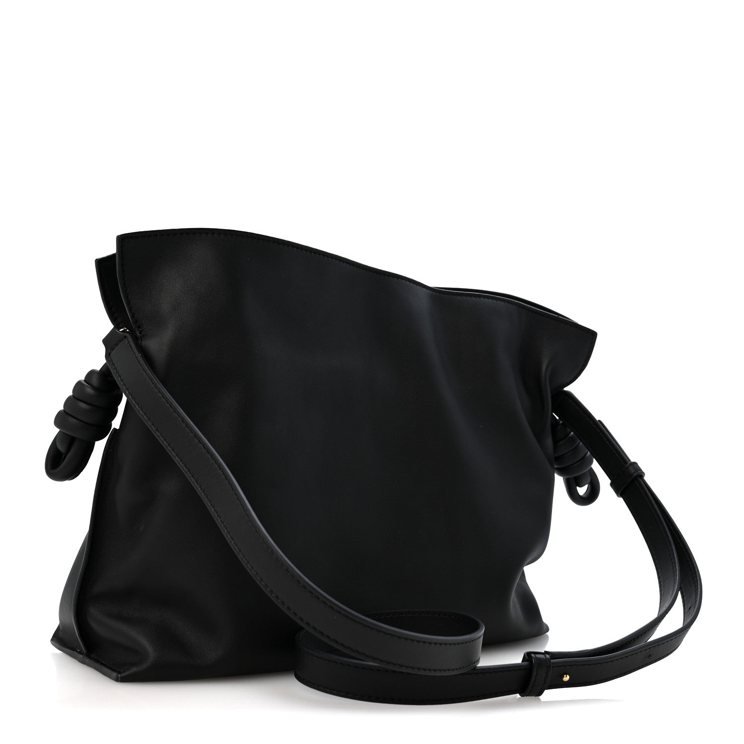 Loewe X ALBERS Nappa Calfskin Medium Flamenco Knot Clutch Black Burgundy 3 of 10