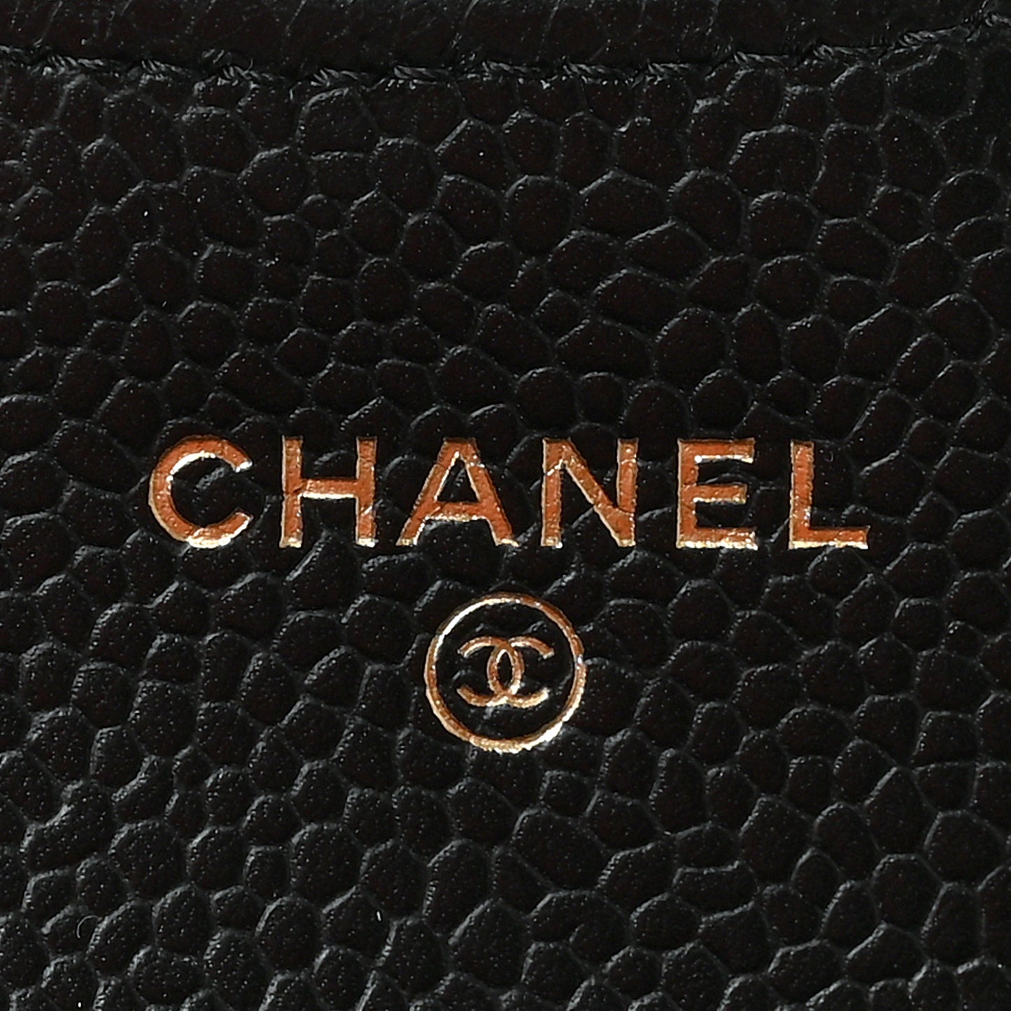 Caviar Quilted Flap Card Holder Wallet Black