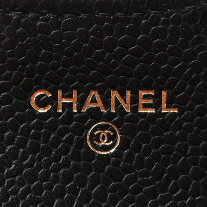 Chanel Caviar Quilted Flap Card Holder Wallet Black 6 of 8