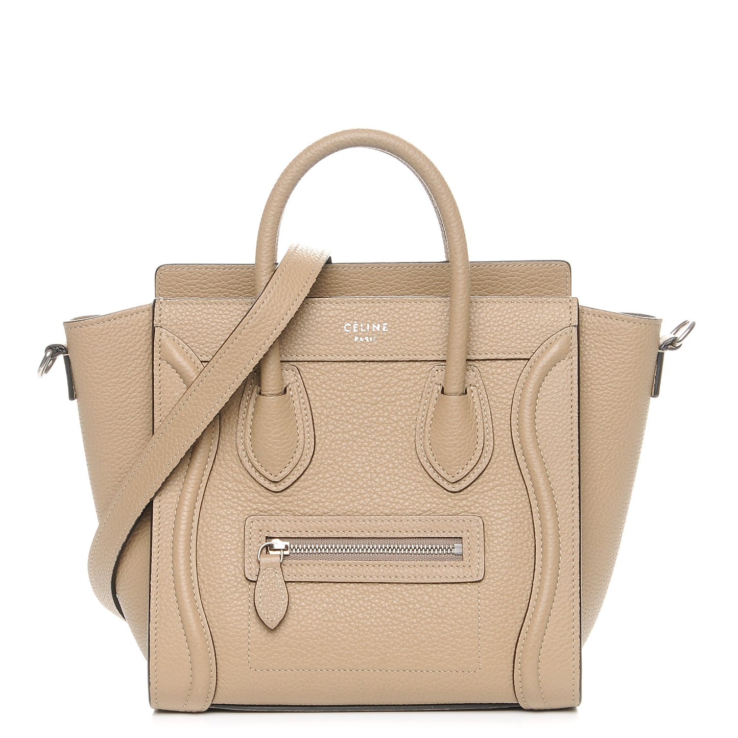 Drummed Calfskin Nano Luggage Dune