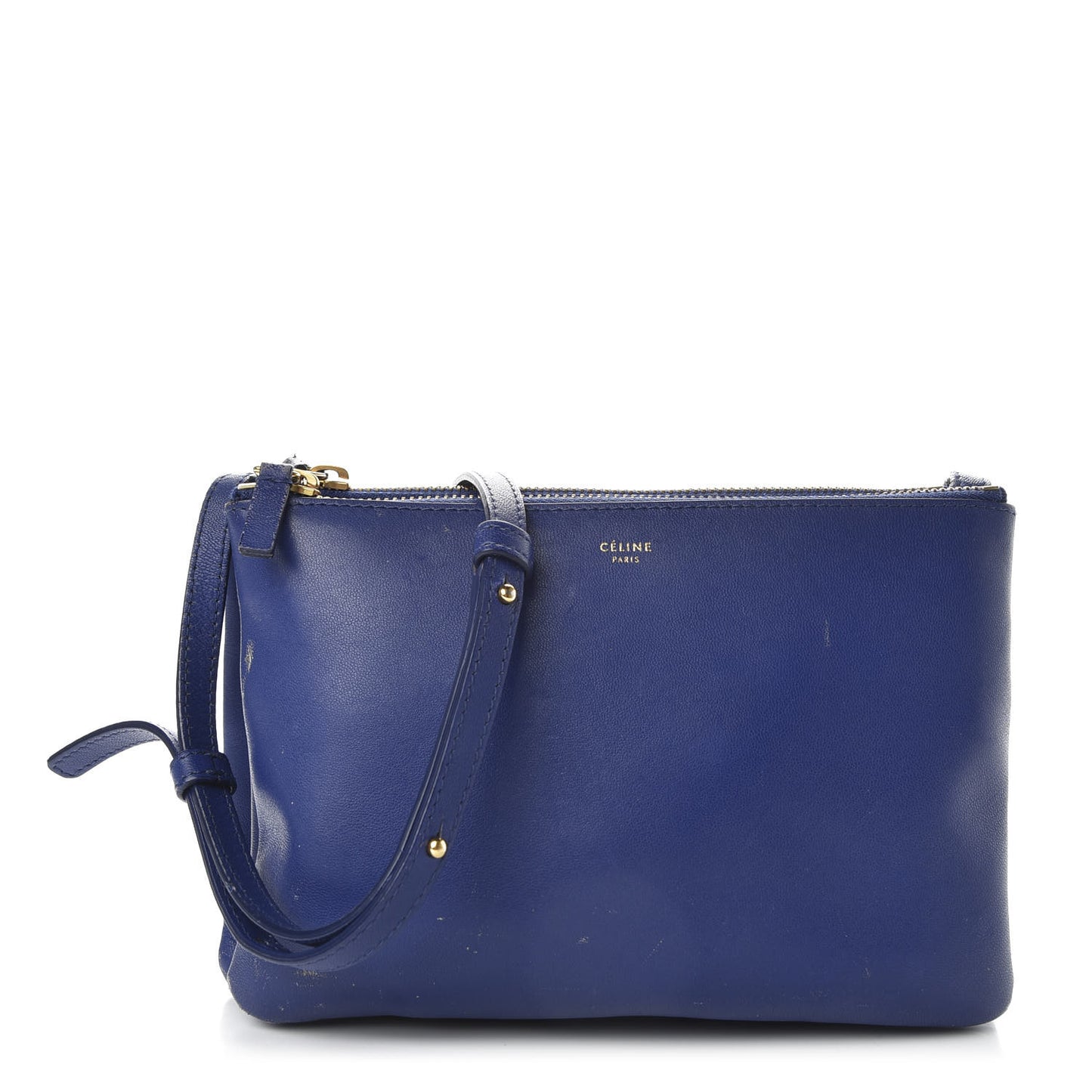 Lambskin Small Trio Crossbody Bag Violet Blue
