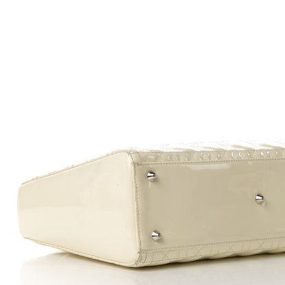Christian Dior Patent Cannage Large Lady Dior White 7 of 14