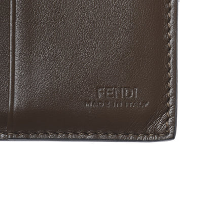 Fendi Vitello Soft F is Fendi Bi-Color FF 1974 Embossed Compact Wallet Maya Black 6 of 8