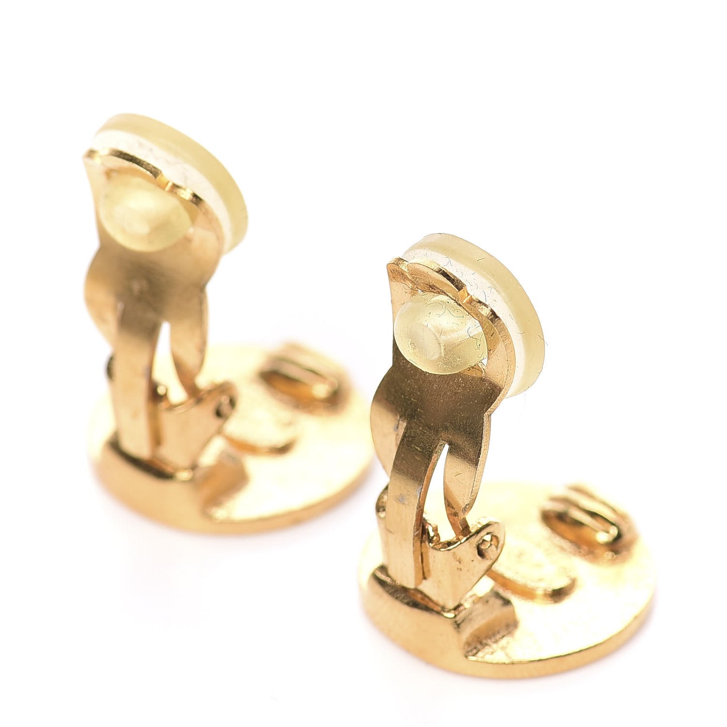 Round Clip On Earrings Gold