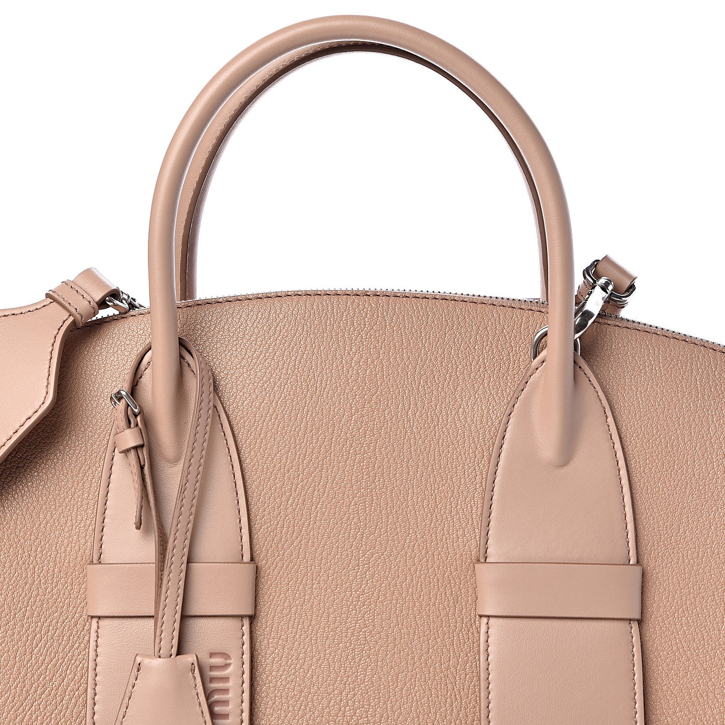 Madras Soft Calfskin Top Handle Satchel Cammeo