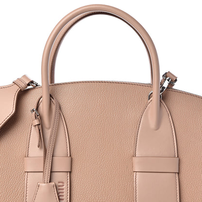 Miu Miu Madras Soft Calfskin Top Handle Satchel Cammeo 9 of 9