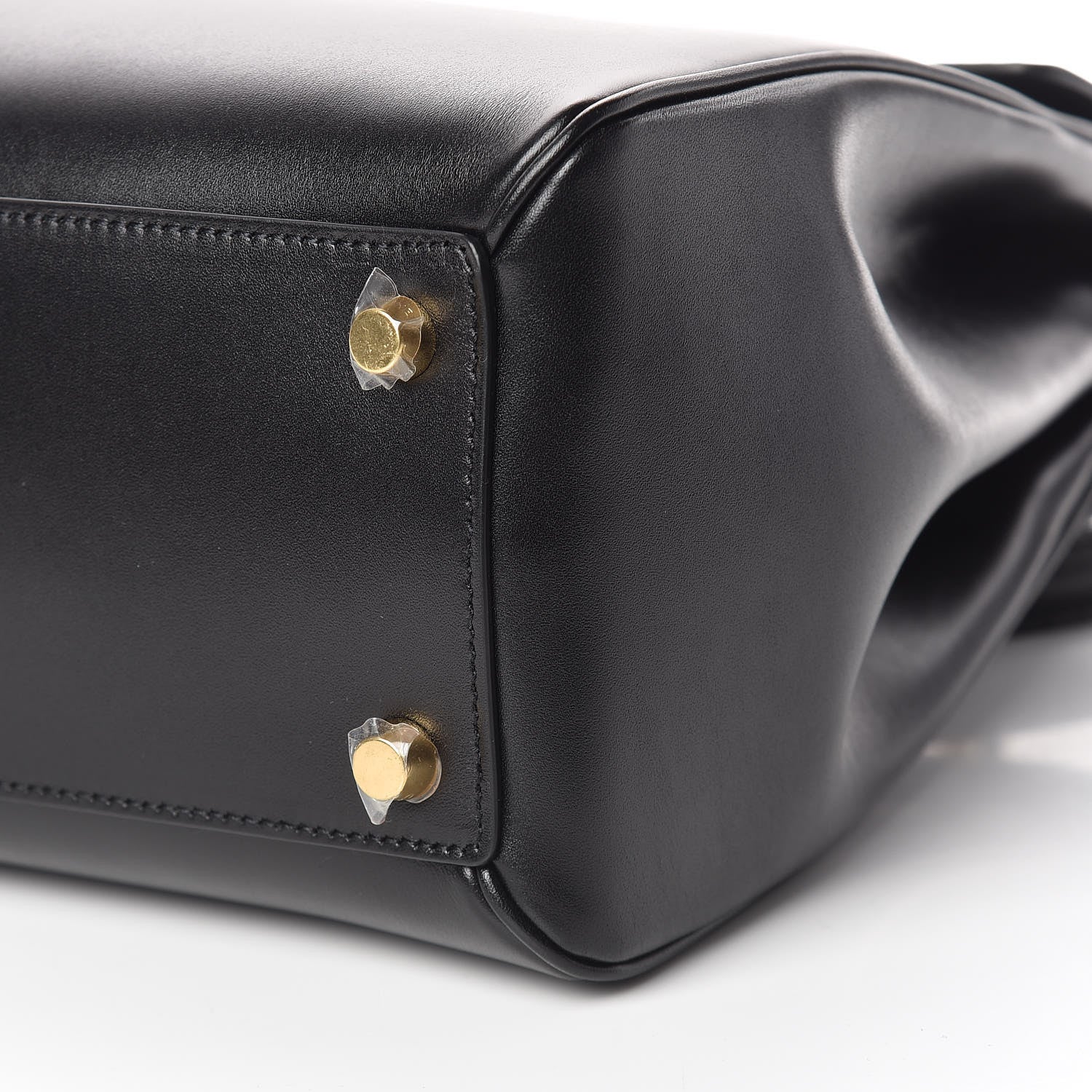 Celine Satinated Calfskin Medium 16 Top Handle Bag Black 12 of 13