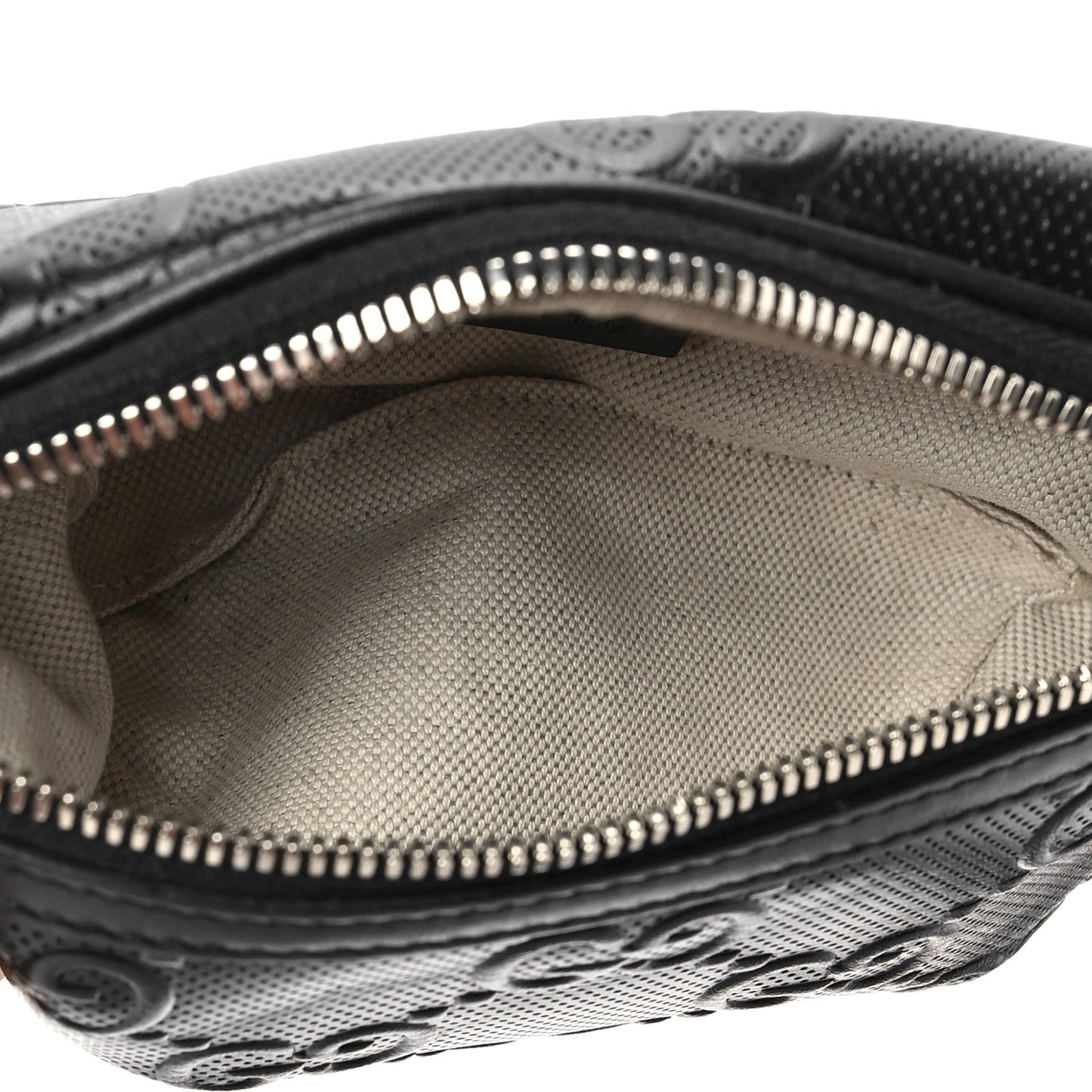 Calfskin GG Tennis Embossed Belt Bag Black