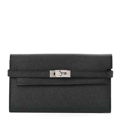 Hermes Epsom Kelly Longue Wallet Black 1 of 11