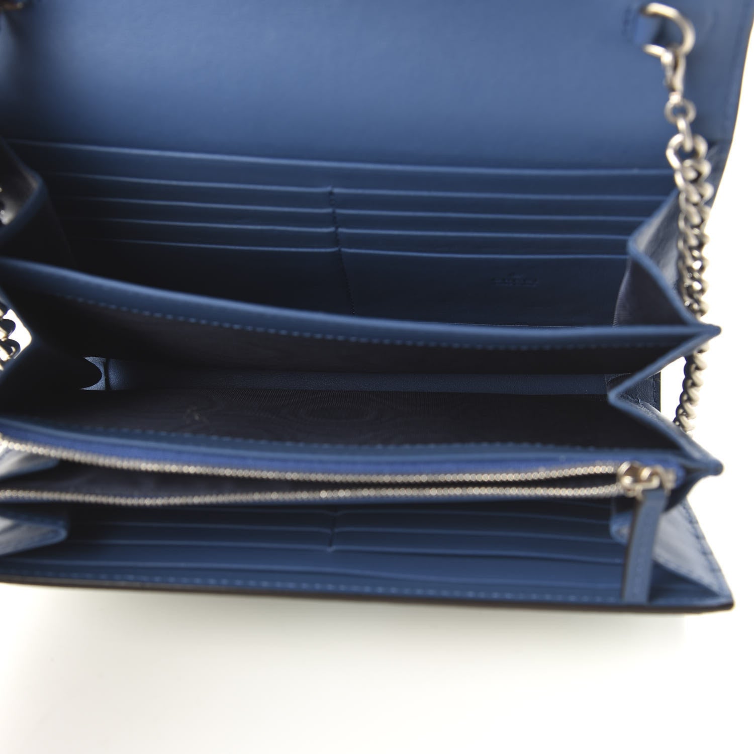 Gucci GG Supreme Monogram Blooms Mini Dionysus Chain Wallet Beige Blue Navy Vintage Blue 6 of 10