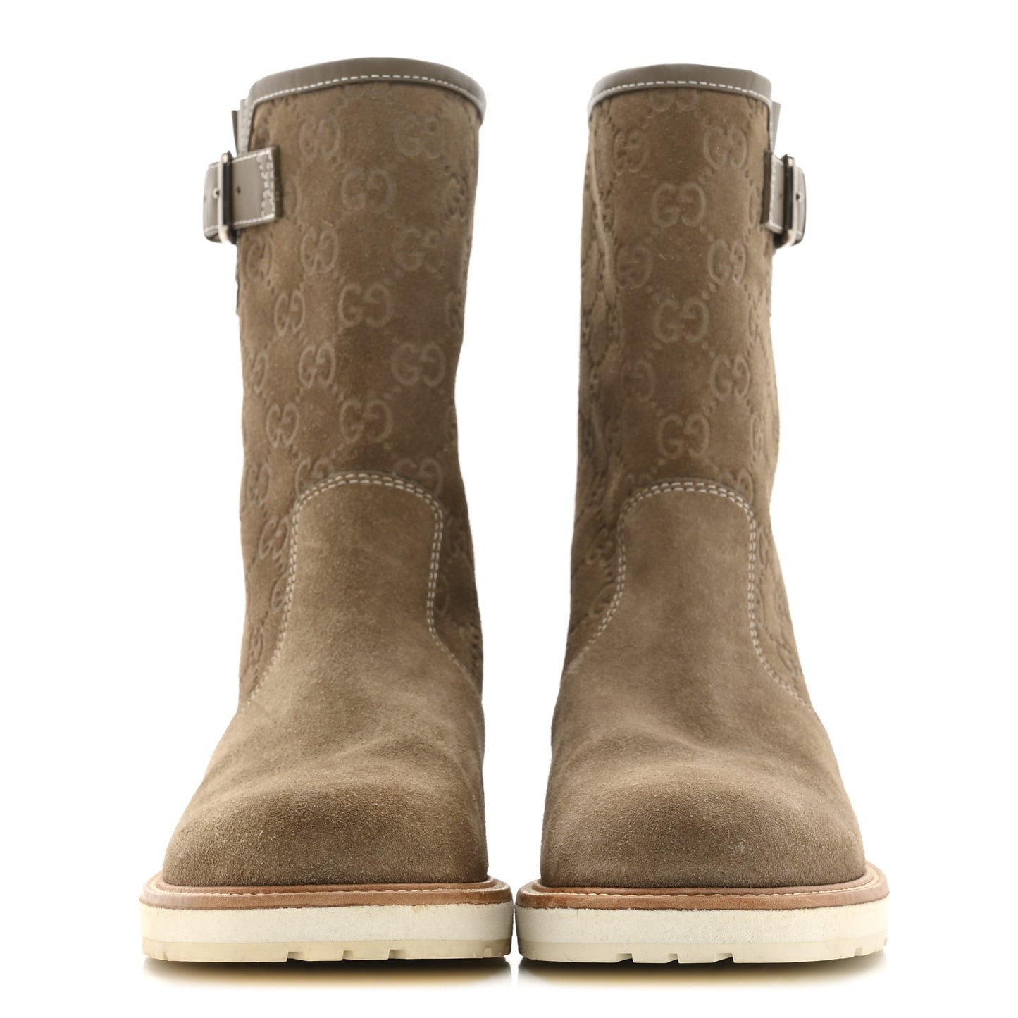 Suede Microguccissima Boots 37.5 Brown