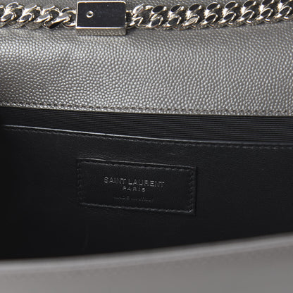 Saint Laurent Grain De Poudre Large Classic Monogram Kate Satchel Earth 5 of 8
