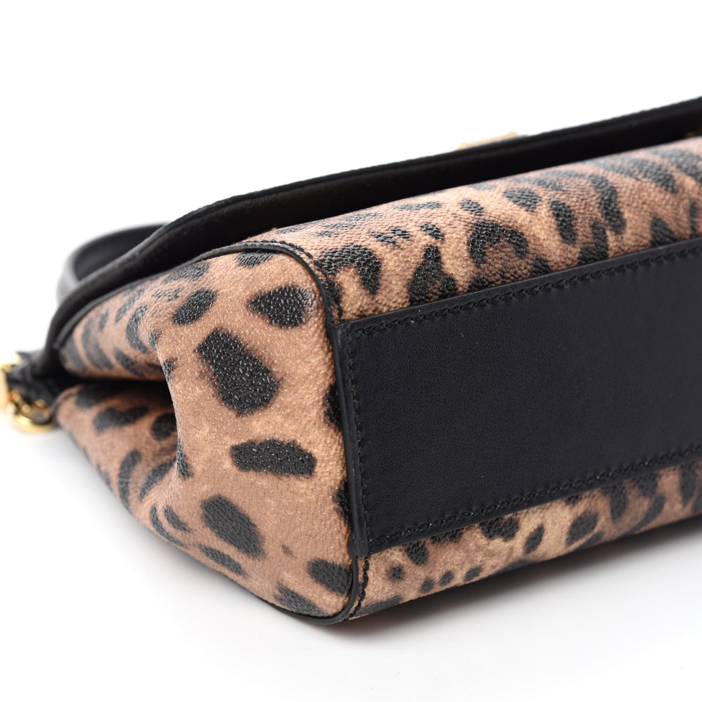 Dauphine Leopard Print Mini Miss Sicily Satchel Black