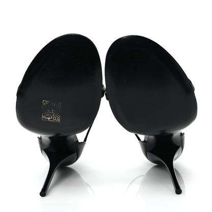 Saint Laurent Patent Cassandra 100 Sandals 38 Black 5 of 8