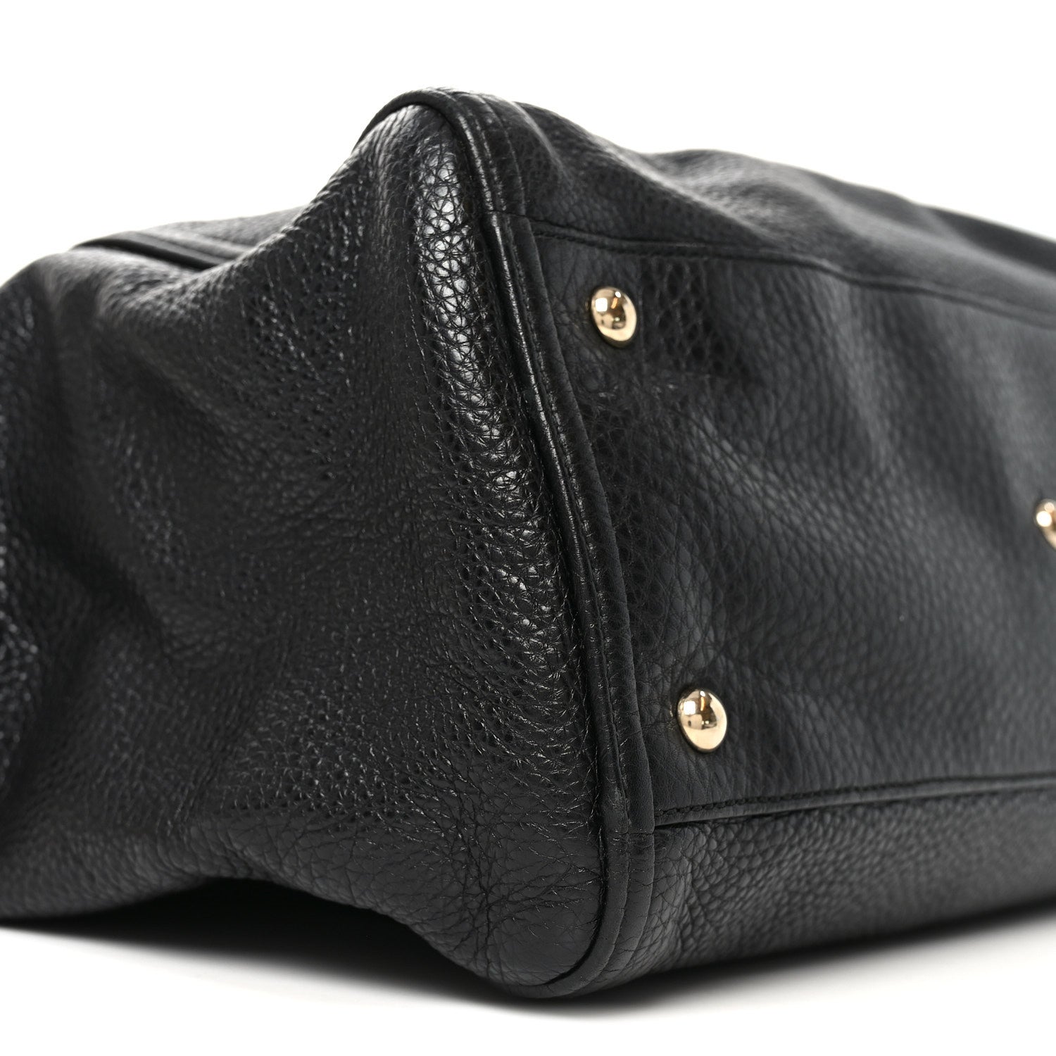 Gucci Pebbled Calfskin Medium Soho Shoulder Bag Black 8 of 9