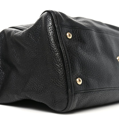 Gucci Pebbled Calfskin Medium Soho Shoulder Bag Black 8 of 9