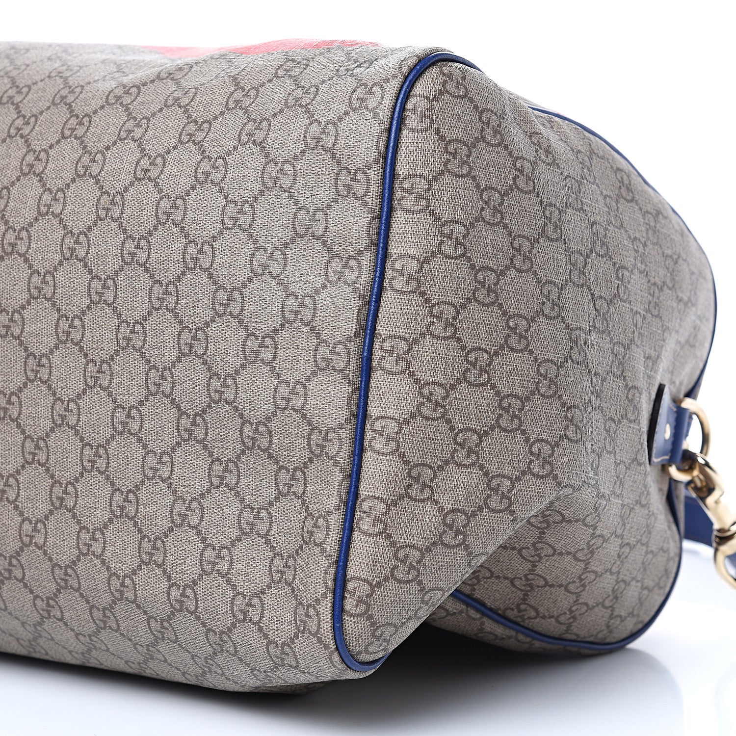 Gucci GG Plus Monogram Large Boston USA Flag Unicef Duffle Blue 9 of 12