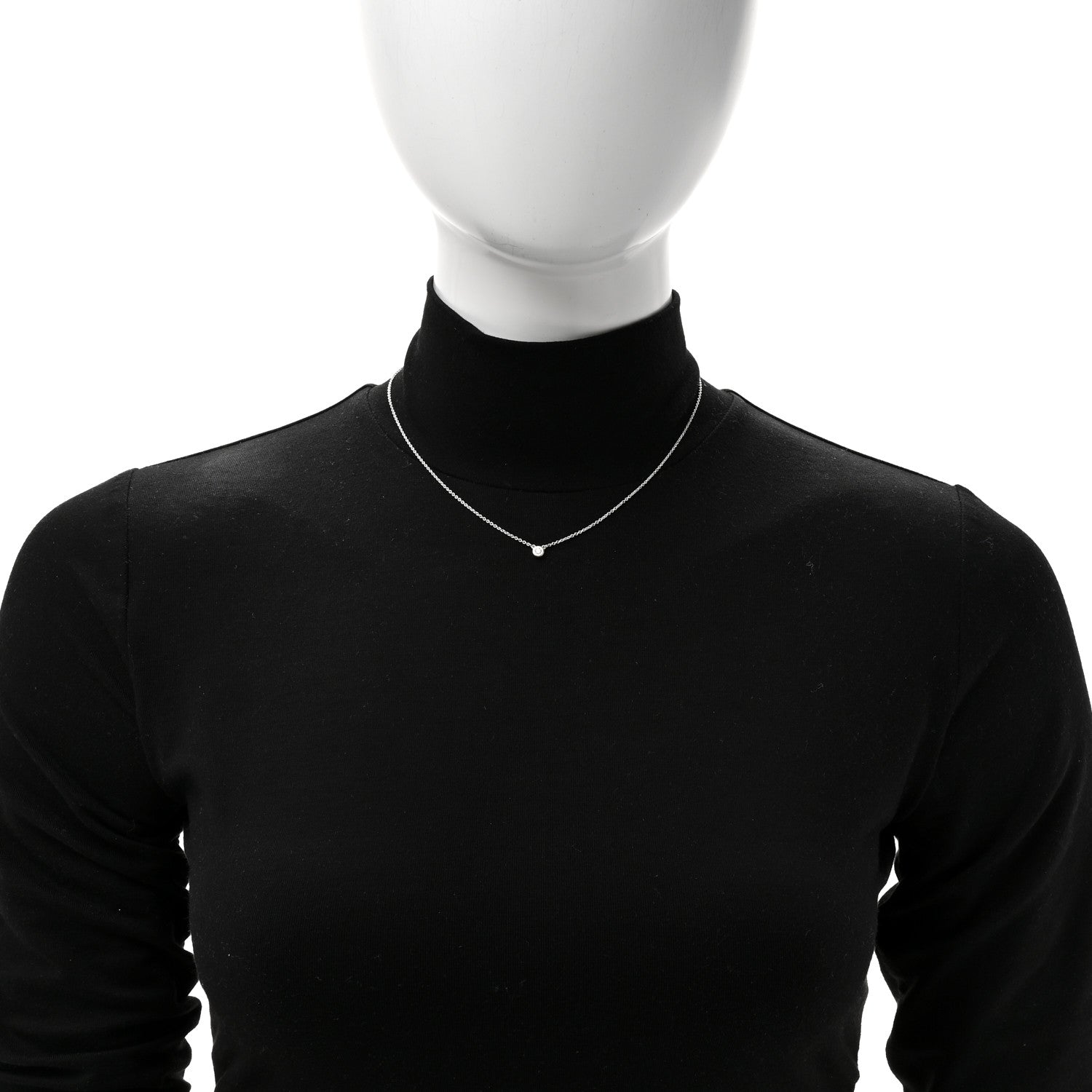 Tiffany Sterling Silver Diamond .07ct Elsa Peretti Diamonds by the Yard Pendant Necklace 2 of 7