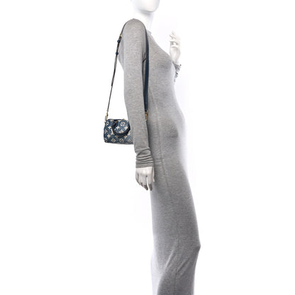 Louis Vuitton Monogram Jacquard Denim Nano Speedy Bandouliere Bleu 3 of 9