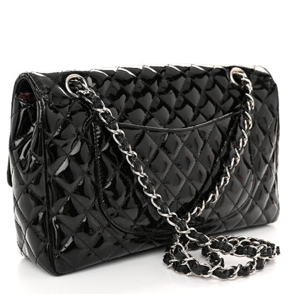Chanel Patent Quilted Secret Label Medium Flap Black 3 of 11