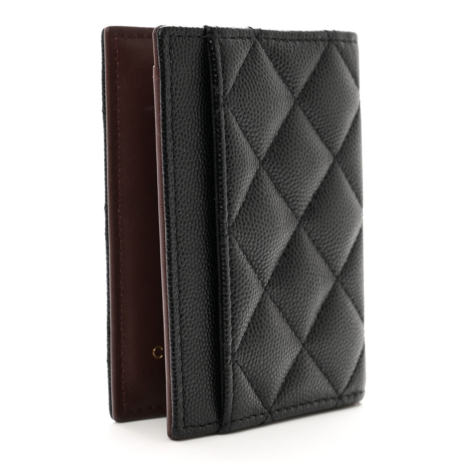 Chanel Caviar Quilted Card Holder Wallet Black 3 of 9